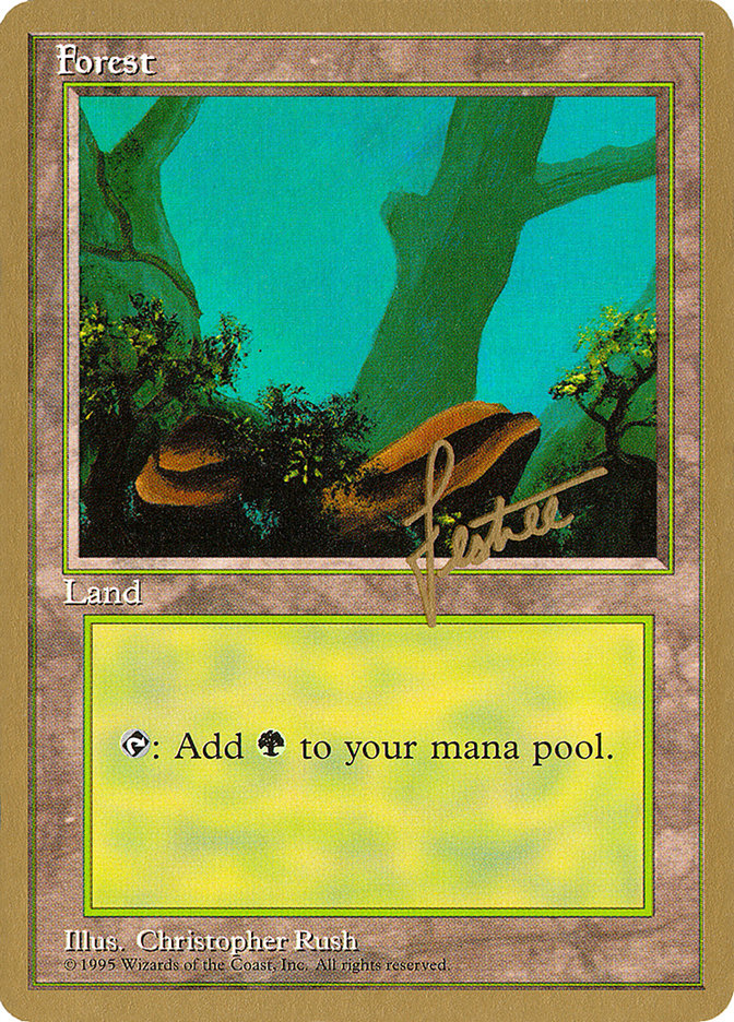 Forest (bl378) (Bertrand Lestree) [Pro Tour Collector Set] | Good Games Morley