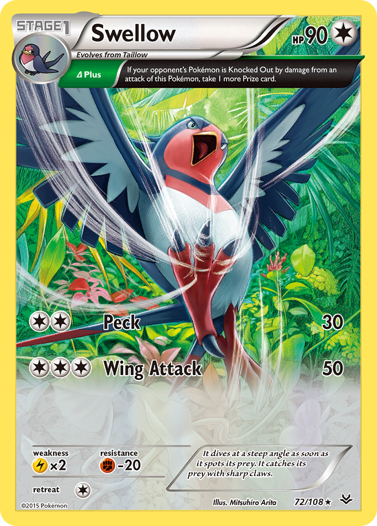 Swellow (72/108) [XY: Roaring Skies] | Good Games Morley