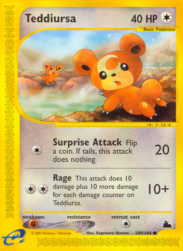 Teddiursa (109/144) [Skyridge] | Good Games Morley