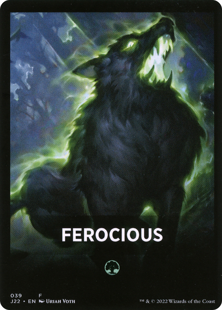 Ferocious Theme Card [Jumpstart 2022 Front Cards] | Good Games Morley