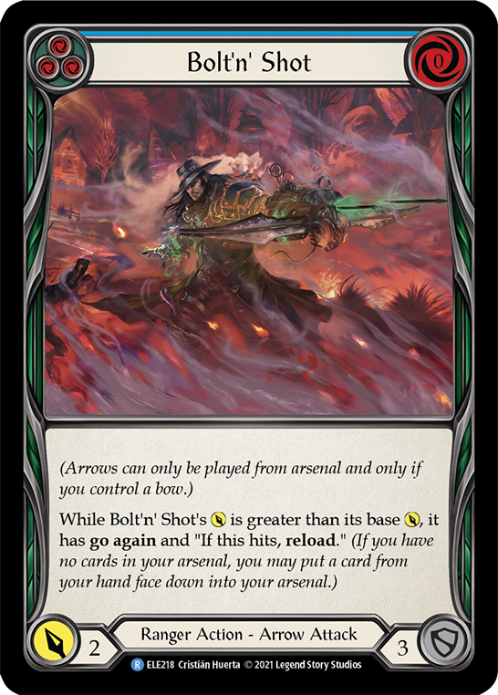Bolt'n' Shot (Blue) [ELE218] (Tales of Aria)  1st Edition Rainbow Foil | Good Games Morley