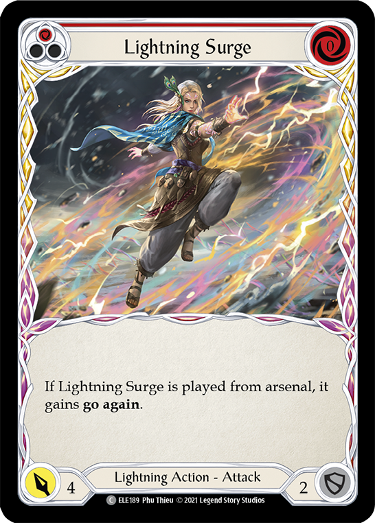 Lightning Surge (Red) [ELE189] (Tales of Aria)  1st Edition Normal | Good Games Morley