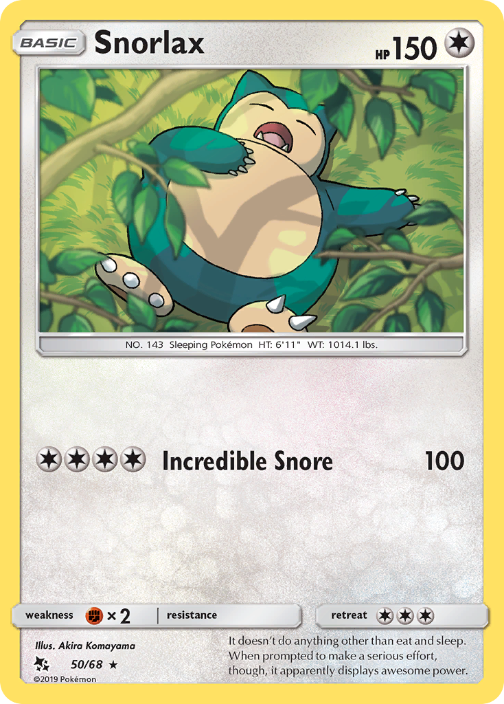 Snorlax (50/68) [Sun & Moon: Hidden Fates] | Good Games Morley