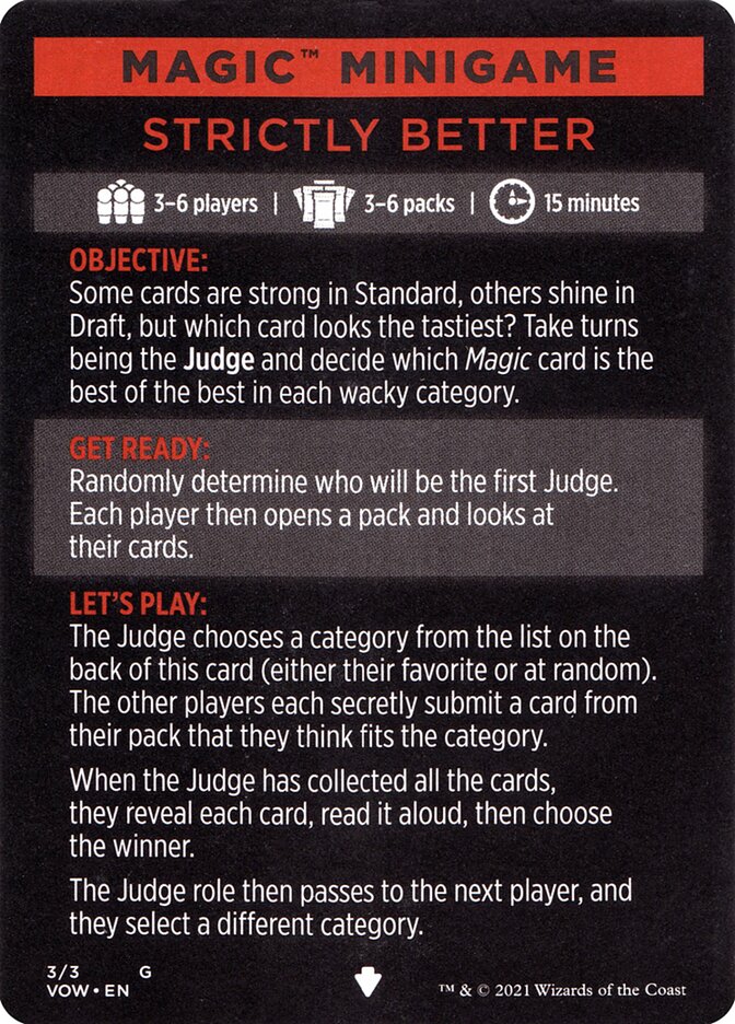 Strictly Better (Magic Minigame) [Innistrad: Crimson Vow Minigame] | Good Games Morley