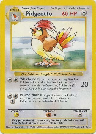 Pidgeotto (22/102) [Base Set Shadowless Unlimited] | Good Games Morley