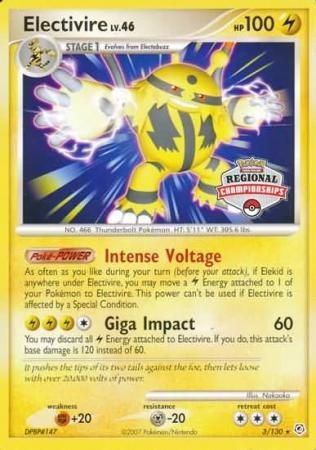 Electivire (3/130) (Regional Championship Promo) [Diamond & Pearl: Base Set] | Good Games Morley