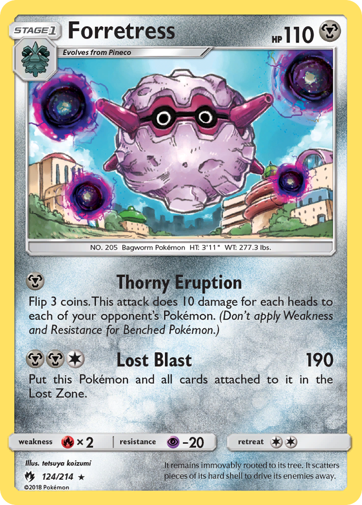 Forretress (124/214) [Sun & Moon: Lost Thunder] | Good Games Morley