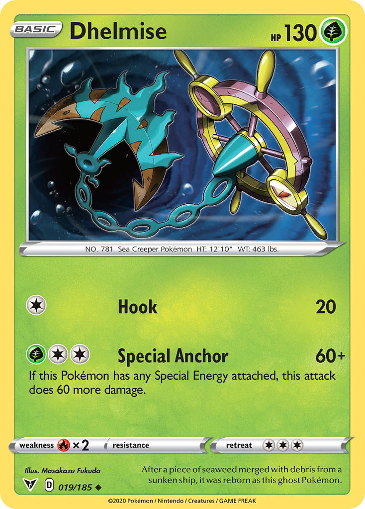 Dhelmise (019/185) [Sword & Shield: Vivid Voltage] | Good Games Morley