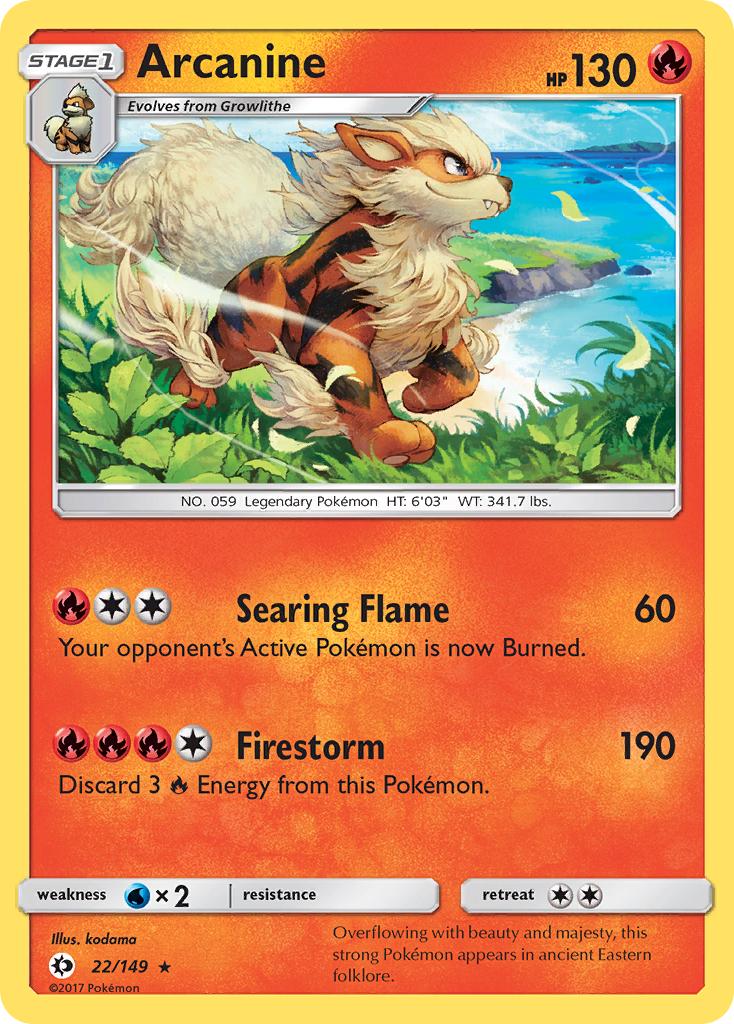 Arcanine (22/149) [Sun & Moon: Base Set] | Good Games Morley