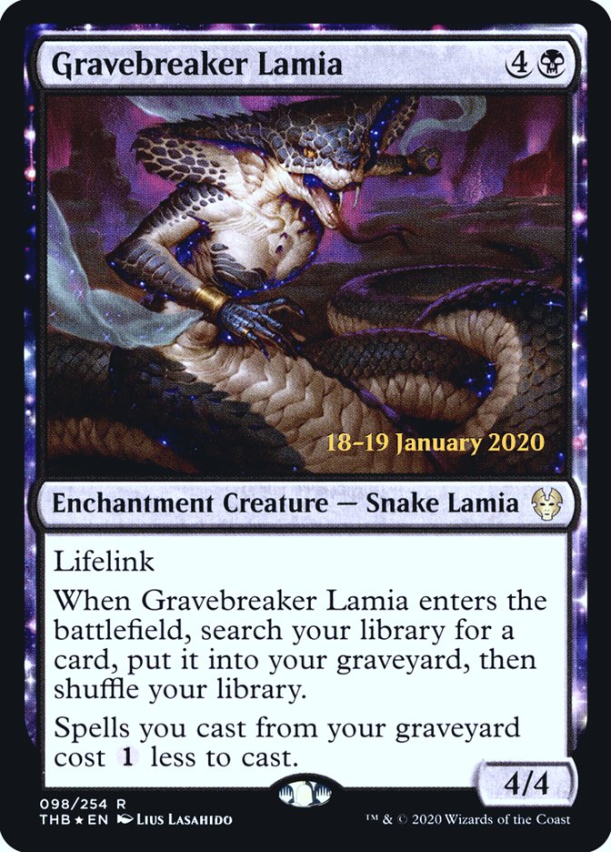 Gravebreaker Lamia [Theros Beyond Death Prerelease Promos] | Good Games Morley