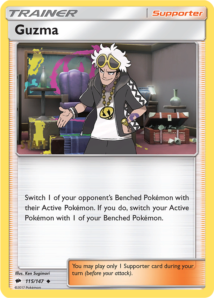 Guzma (115/147) (Regional Championships Staff) [Sun & Moon: Burning Shadows] | Good Games Morley