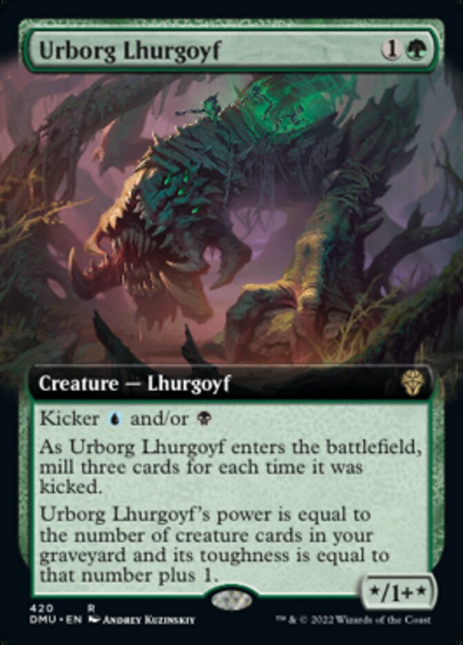 Urborg Lhurgoyf (Extended Art) [Dominaria United] | Good Games Morley