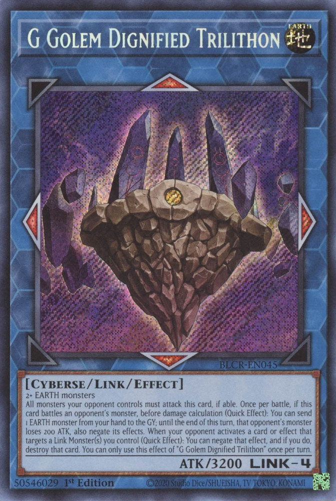 G Golem Dignified Trilithon [BLCR-EN045] Secret Rare | Good Games Morley