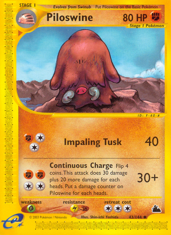 Piloswine (43/144) [Skyridge] | Good Games Morley