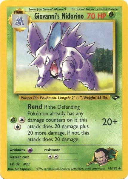 Giovanni's Nidorino (45/132) [Gym Challenge Unlimited] | Good Games Morley