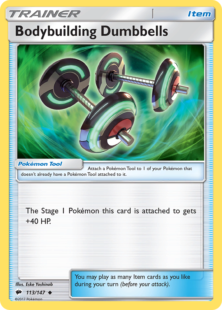 Bodybuilding Dumbbells (113/147) [Sun & Moon: Burning Shadows] | Good Games Morley