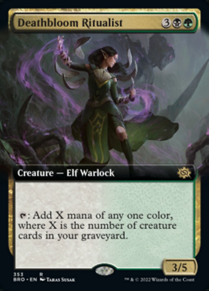 Deathbloom Ritualist (Extended Art) [The Brothers' War] | Good Games Morley