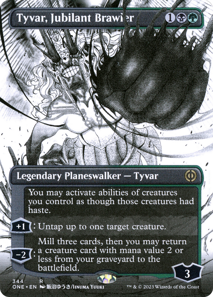 Tyvar, Jubilant Brawler (Borderless Manga) [Phyrexia: All Will Be One] | Good Games Morley