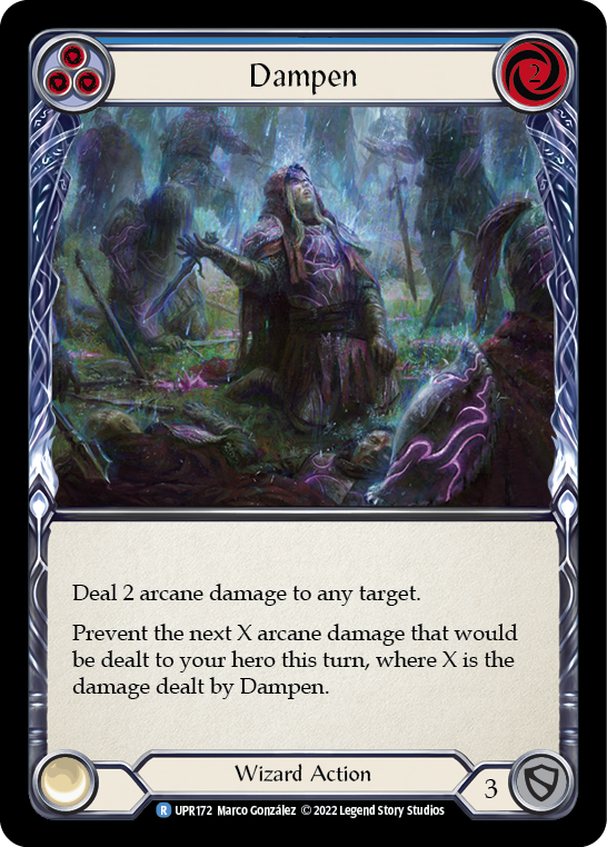 Dampen (Blue) [UPR172] (Uprising)  Rainbow Foil | Good Games Morley
