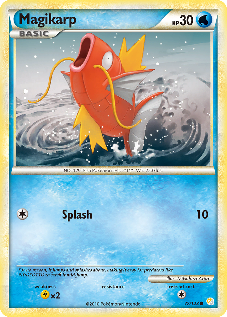 Magikarp (72/123) [HeartGold & SoulSilver: Base Set] | Good Games Morley