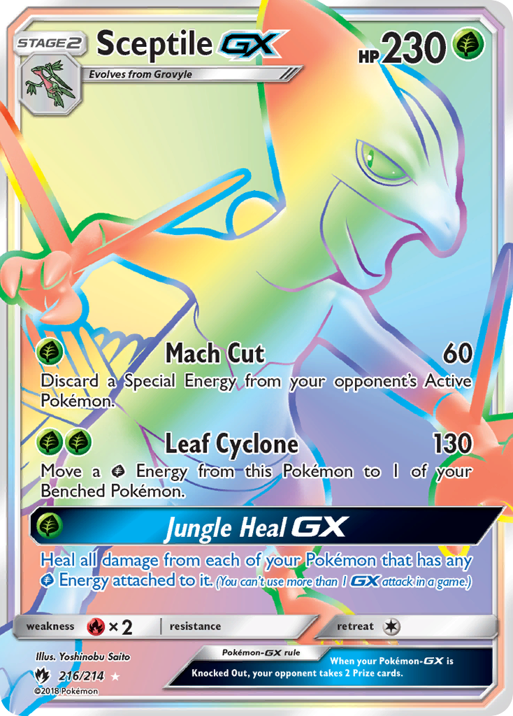 Sceptile GX (216/214) [Sun & Moon: Lost Thunder] | Good Games Morley