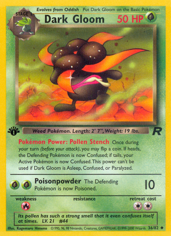 Dark Gloom (36/82) [Team Rocket 1st Edition] | Good Games Morley
