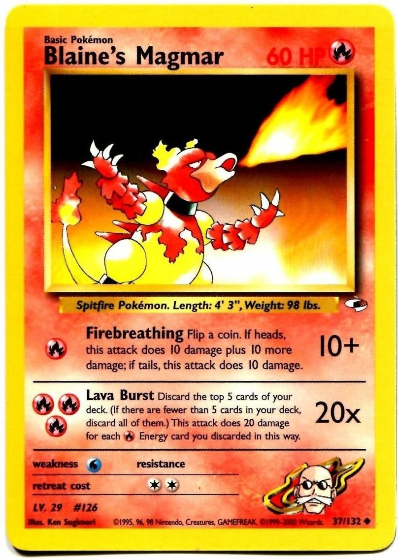 Blaine's Magmar (37/132) [Gym Heroes Unlimited] | Good Games Morley