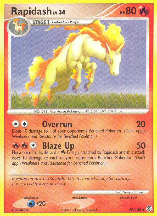 Rapidash (59/130) [Diamond & Pearl: Base Set] | Good Games Morley