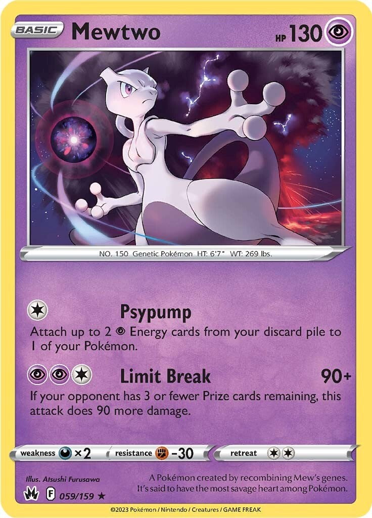 Mewtwo (059/159) [Sword & Shield: Crown Zenith] | Good Games Morley