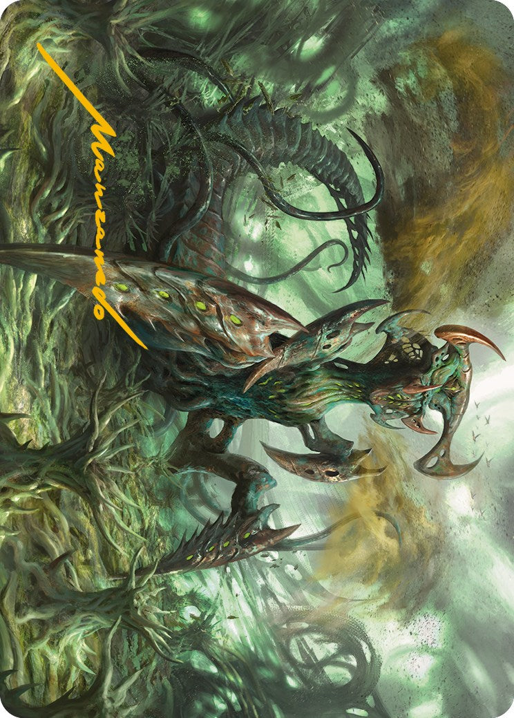 Zopandrel, Hunger Dominus Art Card (Gold-Stamped Signature) [Phyrexia: All Will Be One Art Series] | Good Games Morley