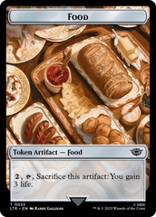 Treasure // Food (0022) Double-Sided Token (Surge Foil) [The Lord of the Rings: Tales of Middle-Earth Tokens] | Good Games Morley