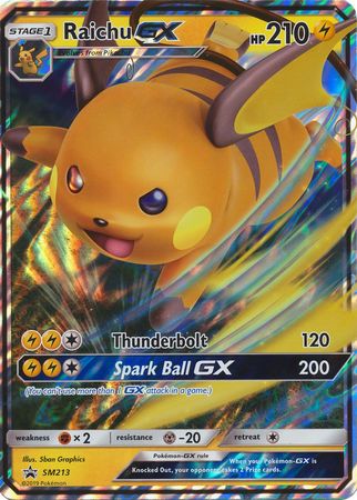 Raichu GX (SM213) (Jumbo Card) [Sun & Moon: Black Star Promos] | Good Games Morley