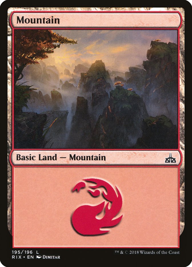 Mountain (195) [Rivals of Ixalan] | Good Games Morley