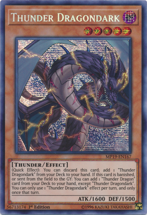 Thunder Dragondark [MP19-EN167] Prismatic Secret Rare | Good Games Morley