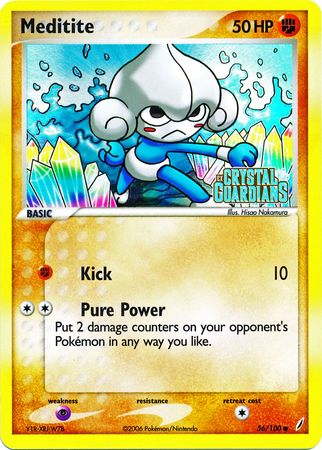 Meditite (56/100) (Stamped) [EX: Crystal Guardians] | Good Games Morley
