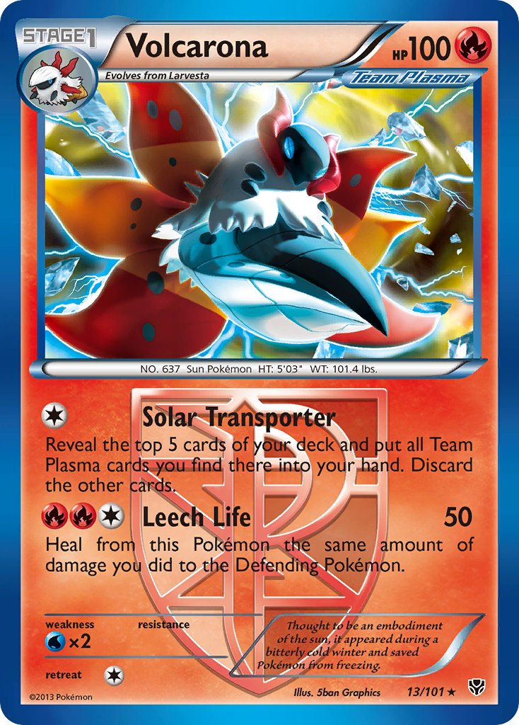 Volcarona (13/101) (Theme Deck Exclusive) [Black & White: Plasma Blast] | Good Games Morley