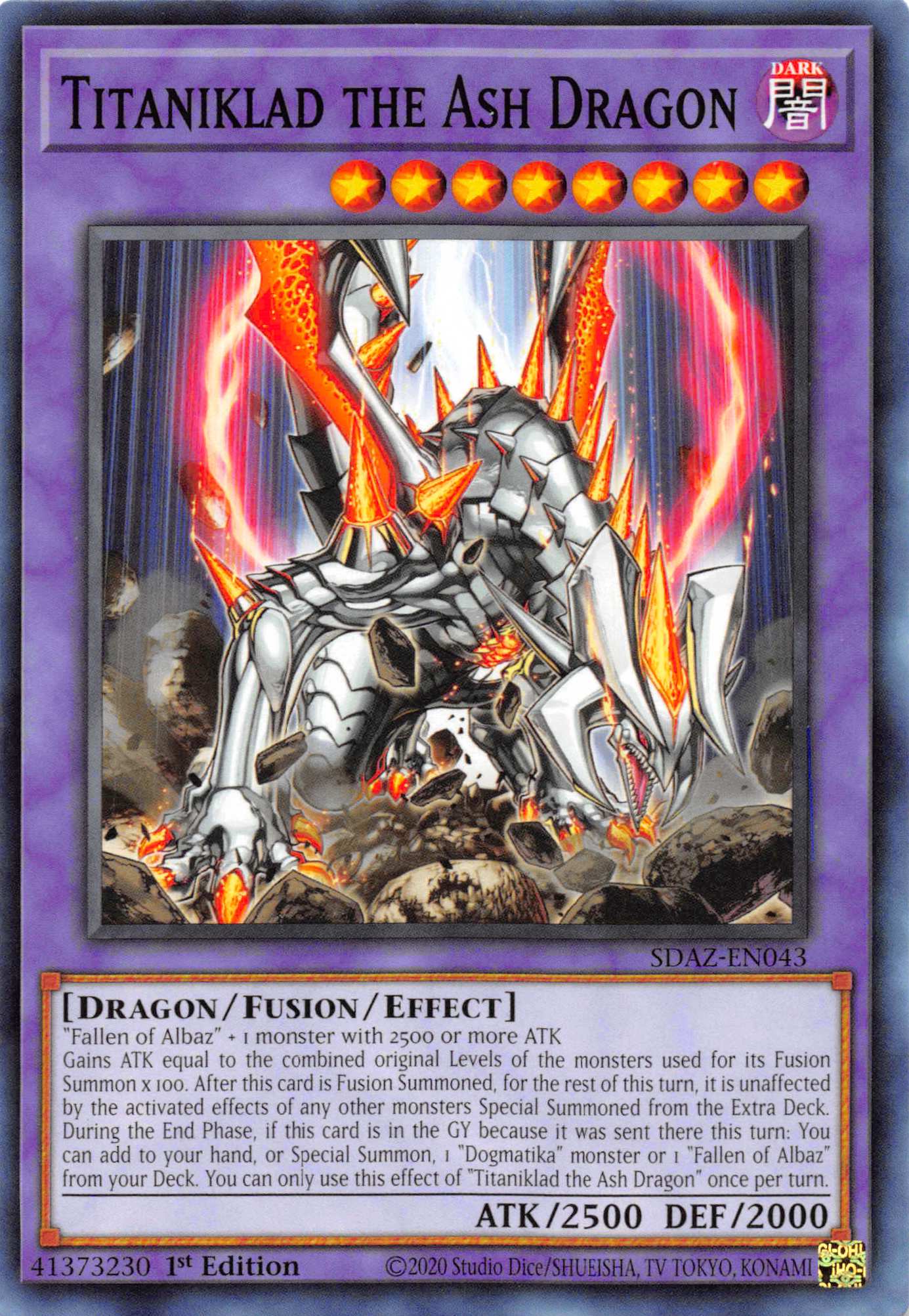 Titaniklad the Ash Dragon [SDAZ-EN043] Common | Good Games Morley