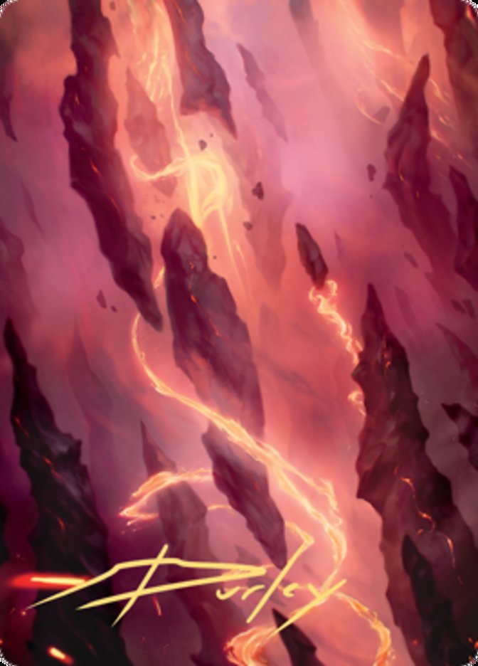 Mountain 1 Art Card (Gold-Stamped Signature) [Zendikar Rising Art Series] | Good Games Morley