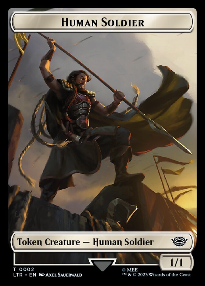 Human Soldier Token (02) [The Lord of the Rings: Tales of Middle-Earth Tokens] | Good Games Morley