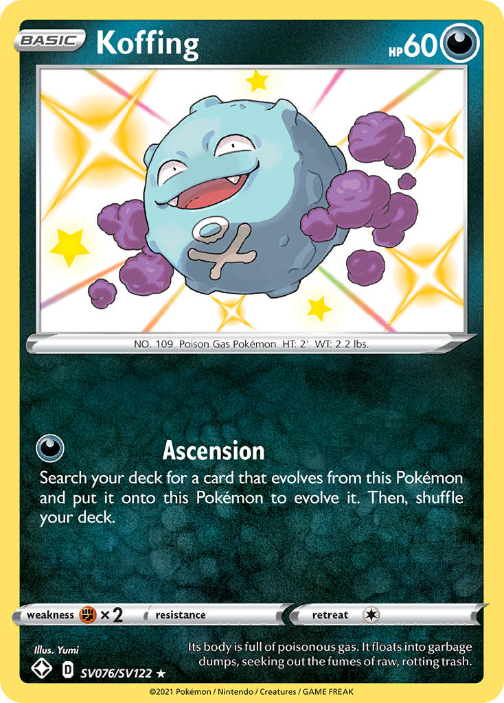 Koffing (SV076/SV122) [Sword & Shield: Shining Fates] | Good Games Morley