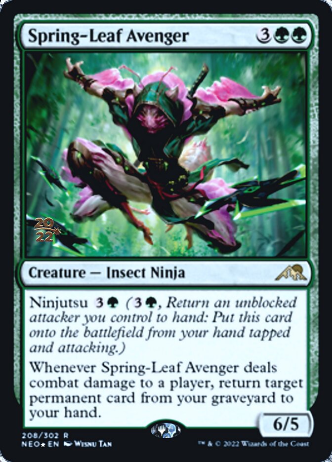 Spring-Leaf Avenger [Kamigawa: Neon Dynasty Prerelease Promos] | Good Games Morley
