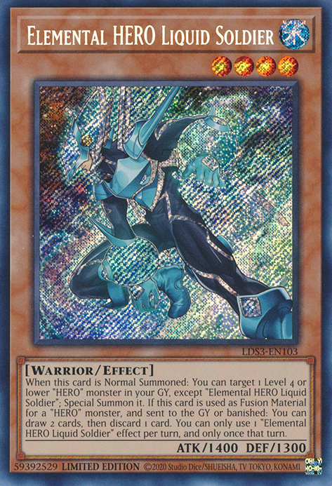 Elemental HERO Liquid Soldier [LDS3-EN103] Secret Rare | Good Games Morley