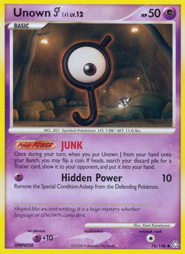 Unown J (76/146) [Diamond & Pearl: Legends Awakened] | Good Games Morley