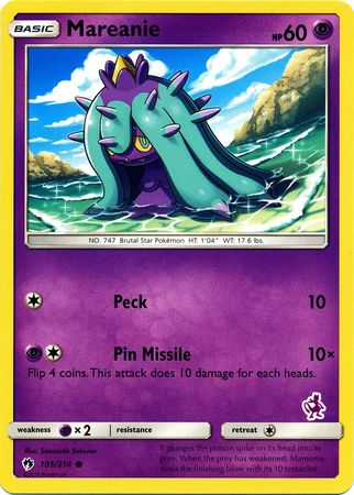 Mareanie (105/214) (Mewtwo Deck) [Battle Academy 2020] | Good Games Morley