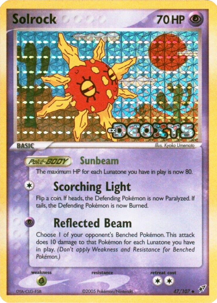 Solrock (47/107) (Stamped) [EX: Deoxys] | Good Games Morley