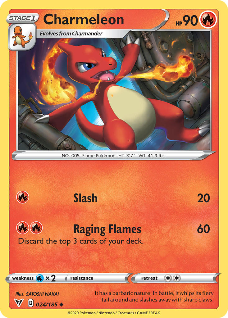 Charmeleon (024/185) [Sword & Shield: Vivid Voltage] | Good Games Morley