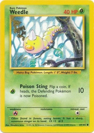 Weedle (69/102) [Base Set Unlimited] | Good Games Morley