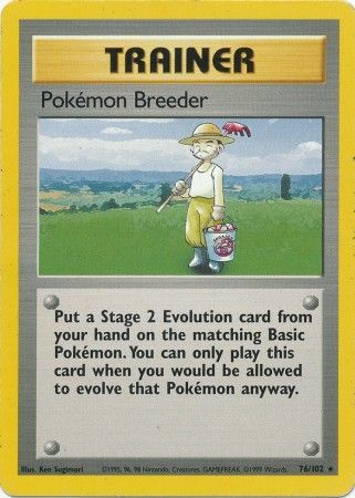 Pokemon Breeder (76/102) [Base Set Unlimited] | Good Games Morley