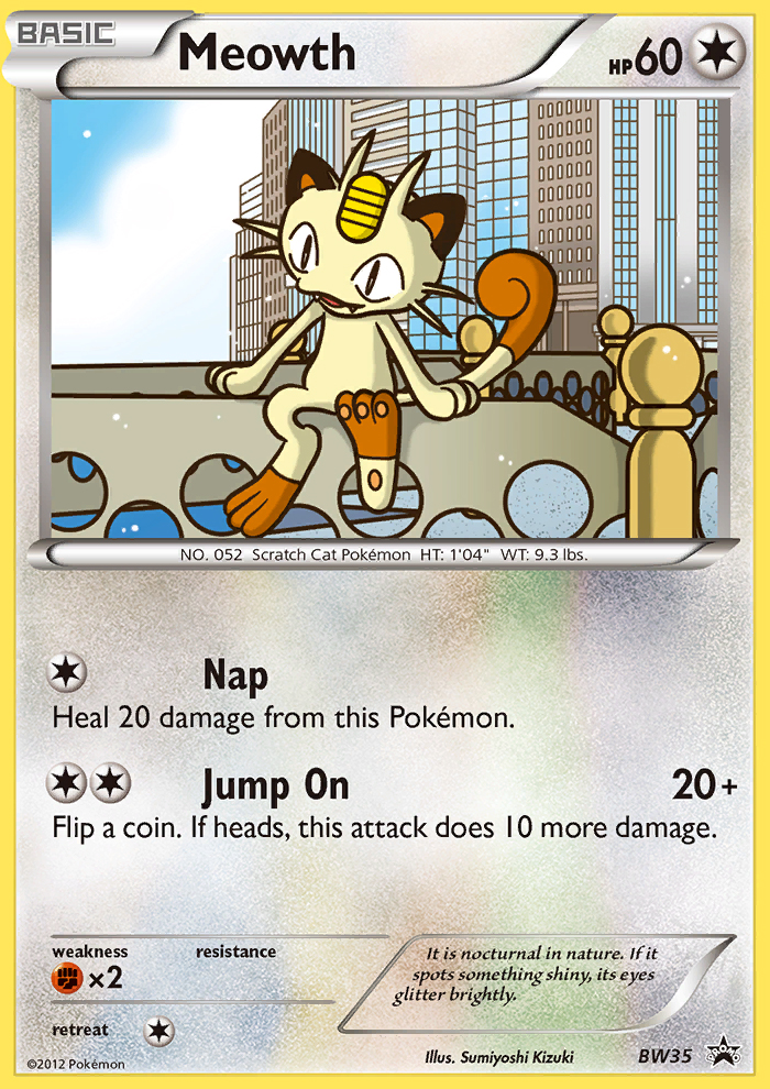 Meowth (BW35) [Black & White: Black Star Promos] | Good Games Morley