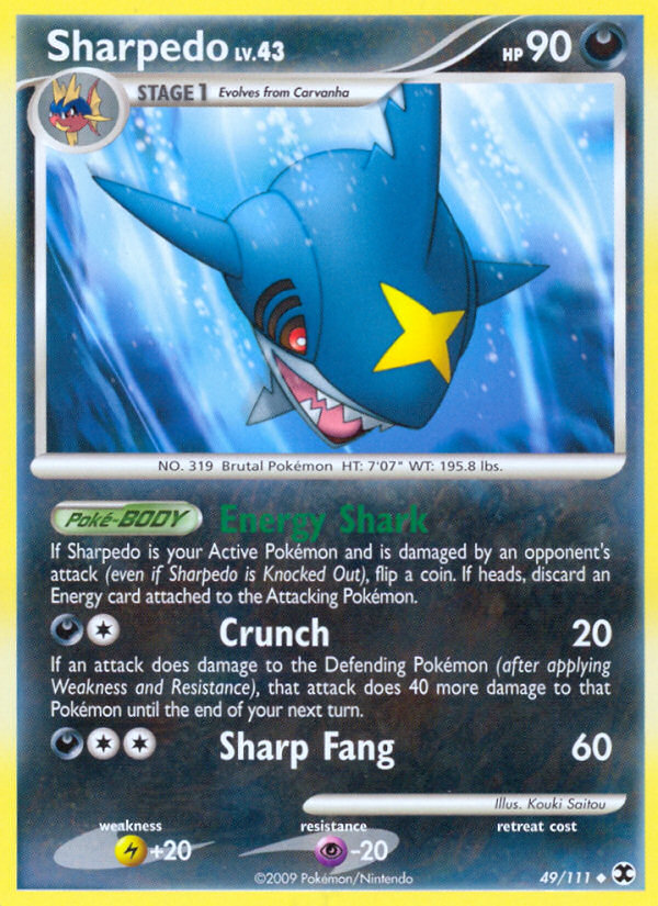 Sharpedo (49/111) [Platinum: Rising Rivals] | Good Games Morley